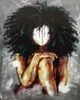 モダンな抽象魔法の女の子キャンバス絵画水彩ガールズポスタープリントリビングルームの壁アート写真家の装飾1418466