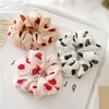 Colorful heart print Hair Scrunchies Women Accessories Hair Bands Ties Ponytail Holder Rubber Rope Decoration Wholesale