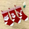 Árvore de Natal Decoração de Natal Decoração de Natal Stocking malha Jacquard Meias Acrílico Início de suspensão de Santa Presente Socks