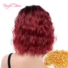 Capelli intrecciati pre-allungati Parrucche bionde Micro arricciatura Parrucca intrecciata sintetica Ancien Afro Ricci crespi Parrucca riccia bionda Ombre Natura Tessiture nere