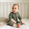 Baby Infant Clothes Solid Baby Girls Rompers Long Sleeve Infant Boy Jumpsuits Designer Newborn Baby Clothing 2 Colors DW4315