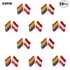 Rainbow & Austria Friendship Flag Lapel Pin Flag badge Brooch Pins Badges 10Pcs a Lot