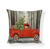 Poduszka świąteczna czerwono-drukowana poduszka Pokrywa Choinka Rzuć poduszka sofa kanapa poduszka na pokryw świąteczny dekoracja lsk553-2