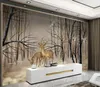 Papel de parede para celular gratis Costume 3 D para Walls Forest Animals papel de parede para celular para Kids Room Quarto Sala de estar Wall Papers Home Decor TV Cenário