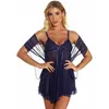 Transparent Dentelle Femme Érotique Lingerie Tendance De La Mode Érotique Chemise De Nuit Femmes Sexy Gaze Sling Designer Plus La Taille Sous-Vêtements Trois Pièces Ensemble