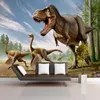 Personalizado Papel Papel Peint 3D Dinossauro Poster Papel De Parede Para Crianças Quarto Quarto Fundo Da Parede Decoração Papel de Parede Murais
