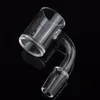 4mm Thick Clear Bottom Quartz Banger Nail 10mm 14mm 18mm Male Female Flat top 25mm Quartz Nail for Glass Water Bongs Dab Rigs