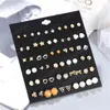30 stili/set orecchini a bottone creativi donne ragazze moda fiore cristallo strass perla orecchino nuovi orecchini di perle set gioielli regali