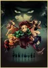 Kimetsu no Yaiba Tanjirou Nezuko Anime Poster Kraft Paper Vintage Posters Home Room Art Wall Stickers252A5482302