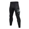 Мужские компрессионные узкие леггинсы для бега, спортивные колготки, мужские брюки для спортзала и фитнеса, быстросохнущие брюки для тренировок, тренировочные брюки с карманом8013317