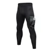 Leggings attillati a compressione da uomo Collant sportivi da corsa Pantaloni da palestra da uomo Pantaloni ad asciugatura rapida Pantaloni da allenamento con tasca8013317