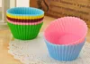 200PCS Mix Color Silicone Muffin Cake Cupcake Mold Case Bakeware Maker Mold Fack Baking Cup Mögel