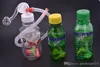 Billig mini Proteable Travel Plastic Mini Drink Bottle Bong Water Pipe Oil Rigs Water Pipe for Smoking5931335