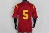 Maglia da calcio Thr 5 Reggie Bush USC rossa tutta cucita