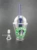 Starbucks Cup Glass Bong Mini Water Pipes DAP Rig and Oil Rigs 4.5inches Glass Bongs Hookah Smoke Accessory