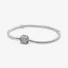 100% argento sterling 925 scintillante pavé chiusura bracciale catena serpente Fit autentico fascino europeo ciondola moda donna matrimonio fidanzamento accessori gioielli