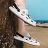 Män Sandaler Skor Casual Slip-On 2022 Ny Sommar Hollow-Out Vatten Tofflor Flip-Flops Storlek 40-45