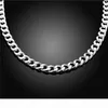 S Heavy 115g 10mm Quartet Buckle Sideways Male Models Sterling Silver Plate Necklace Stsn011 Fashion 925 Silver Chains Necklace F3560047
