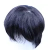 Парики для мужчин Натуральный черный мужской парик Индийская система замены человеческих волос Remy 4x48x10 Fine Mono Прочный сетчатый парик для мужчин 20201378423