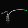 Glass Bong Ash Catcher Oil Burner 10mm Male Joint Mini Beaker Hookah With Hose