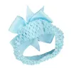 27 컬러 Bows Hair Band for Girls Solid Bow Knit Headbands 유아 탄성 크로 셰 뜨개질 머리띠 신생아 유아용 헤드웨어 Accessor9979314