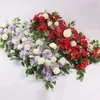 50cm 100cm DIY WEDDING Flower Wall Arrangemang Supplies Silk Peonies Rose Artificial Flower Row Decor Wedding Iron Arch Backdrop