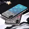 Luxe Glitter Cristal Strass Gradient Color Case Pour Samsung S20 S10 Note10 iPhone 11 Pro X XS Max XR 8 7 Plus Diamond Cover Shell