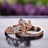 Nouvelle arrivée Crown Finger Ring Femme Bling Bling Crystal Ring For Gift Party Rose Gold Bijoux High Quality4949336