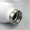 DIY -Sublimation 20oz Weißmilchflasche Edelstahl Doppelmauerte Wasserkolben tragbare isolierte Vakuumweinbecher mit Leckdosen Bier Thermos