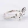 Sparkling Bow Ring 100% 925 Sterling Silver f￶r Pandora Br￶llopsfest smycken f￶r kvinnor flickv￤n presentdesigner ringar med original detaljhandelsupps￤ttning fabrik grossist