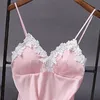 Chemises de nuit en dentelle pour femmes, vêtements d'été, vêtements de nuit, sans manches, Lingerie, vêtements de nuit, Robe en soie, à la mode, chemise de nuit Sexy