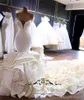 Luxury 2021 Volants Wave Organza Robes De Mariée Robes de mariée Sweetheart Chapel Train Gorgeous Nigérian Arabe Mariage Robe de Mariée