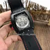 orologio d'avanguardia Top V 45 SC DT ICON I LCK Giappone Miyota Orologio da uomo automatico Cassa in fibra di carbonio Quadrante scheletro Orologi sportivi da uomo Luminoso