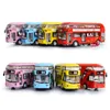 Metallo Double-Decker Tour Bus Sound Light Sightseeing Scale Diecast Car Toy Model