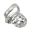 Frrk Stainless Steel Metal Chastity Lock Gay Master Slave Abstinence Bird Cage Ring Masturbation Penis Set Cage for Men5569300