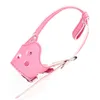 Adjustable pet Dog muzzles Collars PU Biting Barking Walking safe muzzle Head Dogs Supplies black pink will and sandy