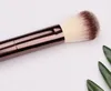 Dropshipping Hourglass Foundation / Blush Makeup Brush # 2 Pełny rozmiar Bronzed Contour Cosmetic Szczotki Syntetyczne Bristles