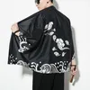 Fritidsskjortor för män i kinesisk stil Dragon Kimono Cardigan Herr Hip Hop Streetwear skjorta Japansk Herr Sommar