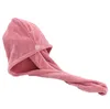 Bonnet de douche Microfibre Super Absorbant Séchage Turban Spa Salon Salle De Bains Caps Séchage Rapide Chapeau De Bain Wrap Caps Tête Magique Wrap Bonnets De Douche LSK452