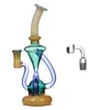 Nieuwe Vortex Dab Rig Recycler Oil Rigs Wax Water Bong Pipe Heady Klein Bongs with bowl of quartz banger bubbler cycloon beker hookahs