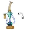 Nouveau Vortex Dab Rig Recycler Oil Rigs Wax Water Bong Pipe Heady Klein Bongs avec bol ou quartz banger barboteur cyclone bécher narguilés