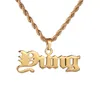 Aangepaste gepersonaliseerde naamplaatje naam ketting voor mannen sieraden hiphop roestvrij staal oud Engels ontwerp verklaring ketting176q