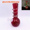 19.7cm/7.75inch Soft Glass Water Pipes Hookahs for Wax Oil Smoking