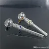 Yaratıcı 5.5 inç Temizle Straightglass boru Pyrex yağ yakıcı borular cam tüp yağ yakıcı boru sigara içmek için tüp