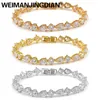 Weimanjingdian vullende traan en ronde kubieke zirkonia CZ Crystal armbanden voor Lady Wedding Bride of Birthday Sieraden Gifts4212548028