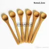 7 Size Small bamboo Spoons Natural Eeo-Friendly Mini Honey Spoons Kitchen Mini Coffee Teaspoon Kids Ice Cream Scoop 9~13cm LX1023