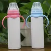 8oz Сублимация Sippy Кубок нержавеющей сталь массажер Передача Тепловых Бутылочки Вакуумная вода Колба детские бутылочки с бисфенолом свободным соплом A02