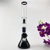 Mushroom and 6 Arm Tree Perc Percolator Glass Bong Hookahs 15.7inches Black Pyrex Dap Rigs 18 Joint for Chicha