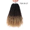 Lanzhi 폭탄 트위스트 크로 셰 뜨개질 열정 봄 머리 14 "합성 Ombre Braiding Hair Extensions 70g / PCS LZ11