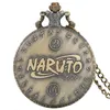 Retro Ninja Style Pocket Watches Vintage Antique Quartz Analog Watch Men Women Kids Timepiece Clock Necklace Chain Gift224N